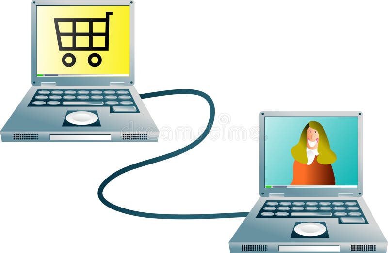 Internet shopping vector illustration