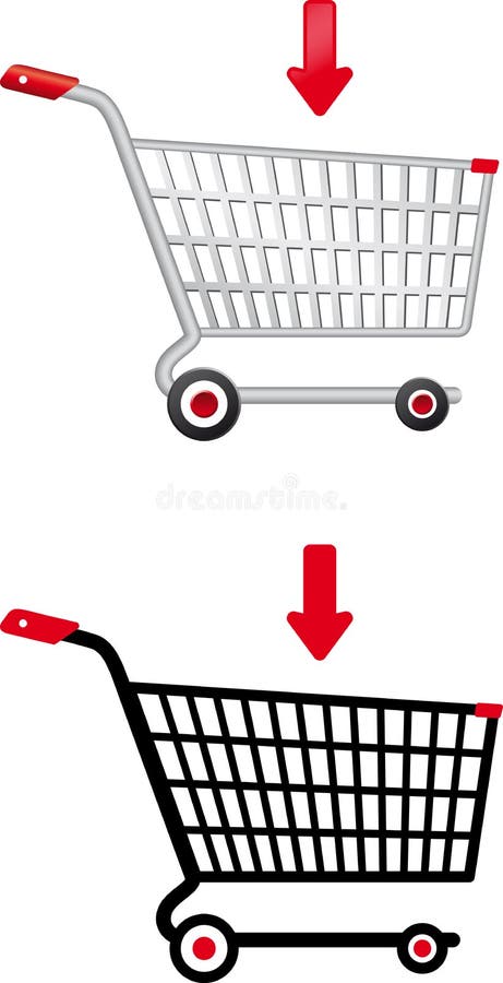 Internet Shopping Cart stock illustration