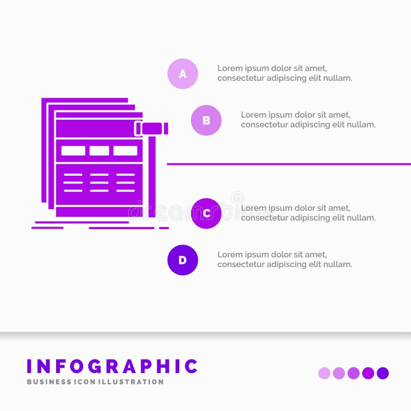 Internet, sida, reng?ringsduk, webpage, wireframeInfographics mall f?r Website och presentation Infographic stil f?r sk?ralilasym vektor illustrationer Internet, sida, reng?ringsduk, webpage, wireframeInfographics mall f?r Website och presentation Infographic stil f?r sk?ralilasym vektor illustrationer