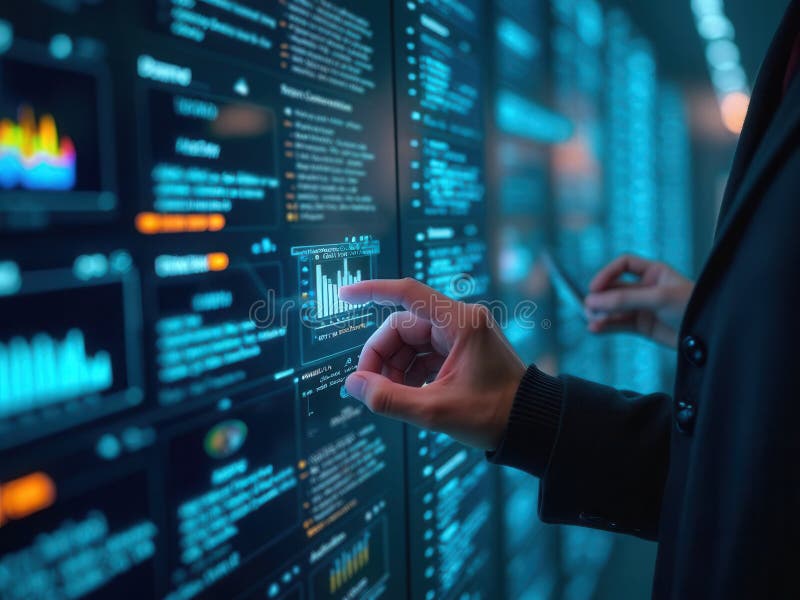 Internet Technology Concept. Document Management System (DMS). Automation software to archiving and efficiently stock image