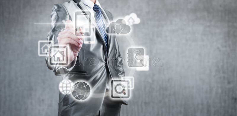 Internet technology concept of global business royalty free stock images