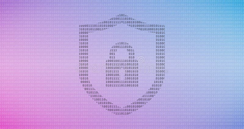 Internet technology cyber security data concept with binary digits and shield lock colorful background vector illustration