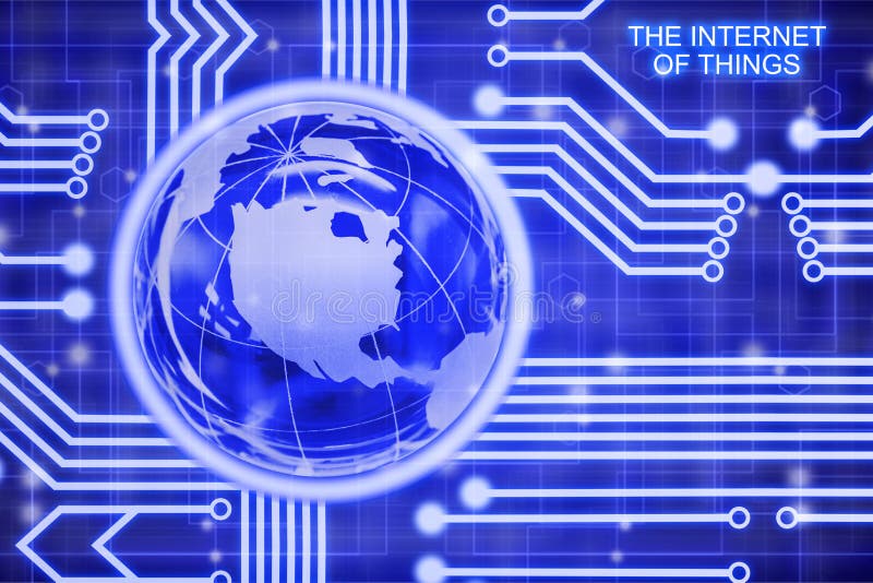 The internet of things concept with glass globe vector illustration The internet of things concept with glass globe vector illustration
