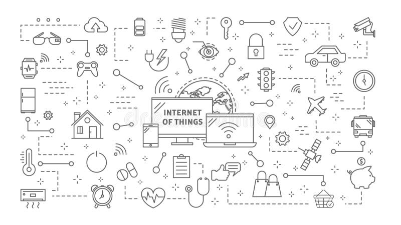 Internet of things. stock illustration