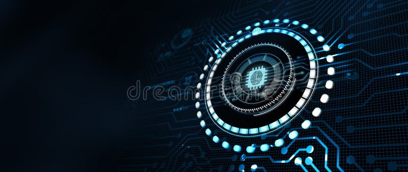 Internet of things - IOT concept. Businessman offer IOT products and solutions stock illustration