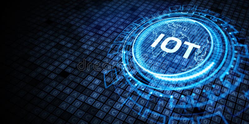 Internet of things - IOT concept. Businessman offer IOT products and solutions vector illustration