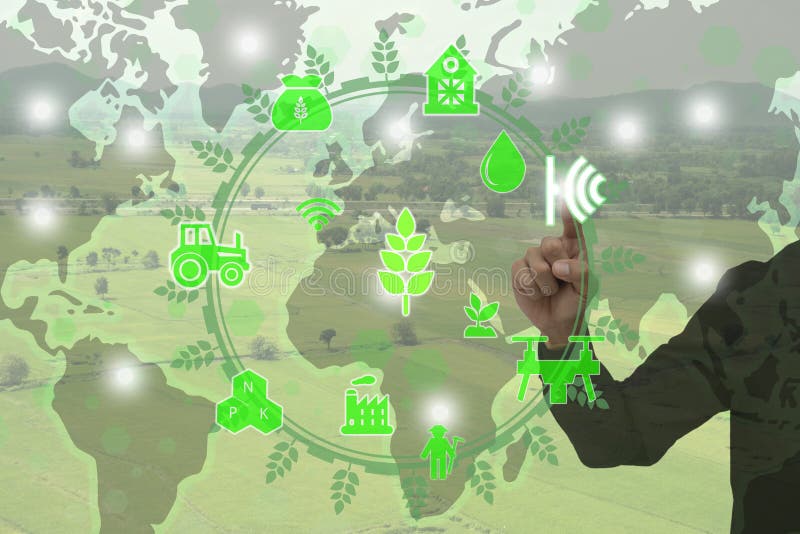 Internet of thingsagriculture concept,smart farming royalty free stock images