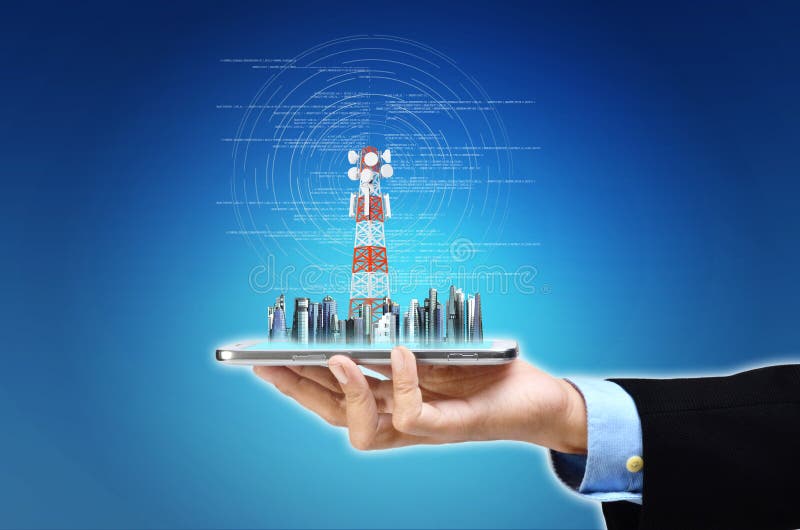Internet Wireless broadband connection concept stock photo