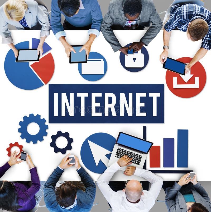Internet Wireless Internet Networking Online Concept stock image