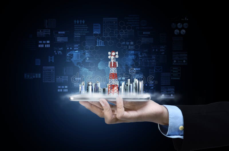 Internet Wireless technology connection concept royalty free stock images