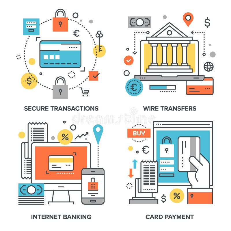 Internetowi bankowość pojęcia ilustracji Internetowi bankowość pojęcia ilustracji