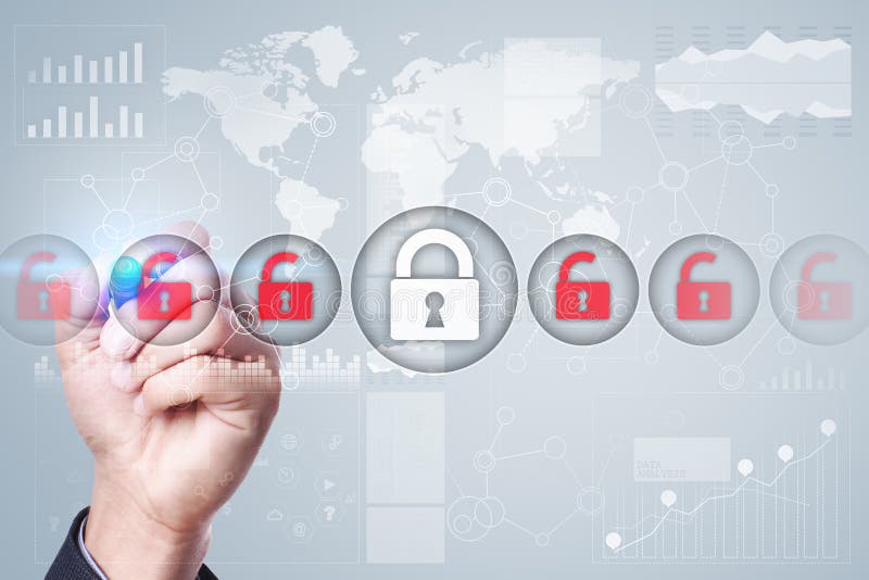 Internetsicherheit, Datenschutz, Informationssicherheit Internet-Technologiekonzept lizenzfreie stockfotos Internetsicherheit, Datenschutz, Informationssicherheit Internet-Technologiekonzept lizenzfreie stockfotos