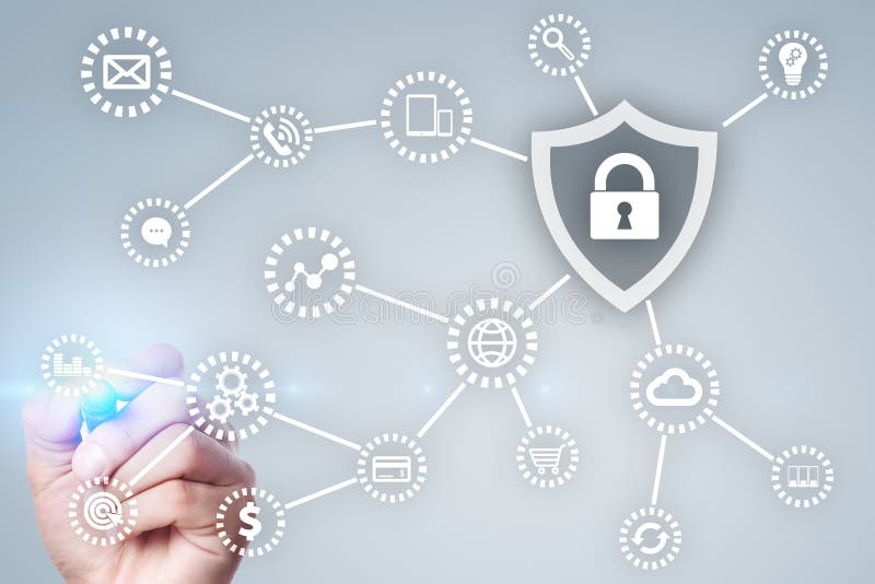 Internetsicherheit, Datenschutz Internet-Technologie und Geschäftskonzept stockbilder Internetsicherheit, Datenschutz Internet-Technologie und Geschäftskonzept stockbilder