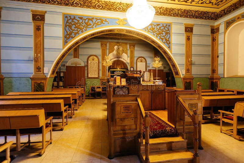 Interior of synagogue in Tbilisi, Georgia, April 4, 2023. Interior of synagogue in Tbilisi, Georgia, April 4, 2023.