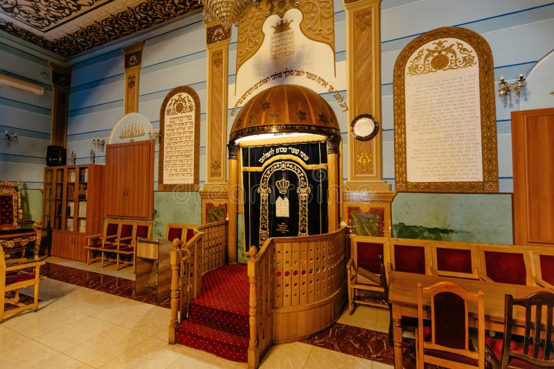 Interior of synagogue in Tbilisi, Georgia, April 4, 2023. Interior of synagogue in Tbilisi, Georgia, April 4, 2023.