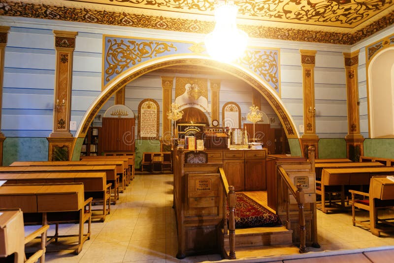 Interior of synagogue in Tbilisi, Georgia, April 4, 2023. Interior of synagogue in Tbilisi, Georgia, April 4, 2023.