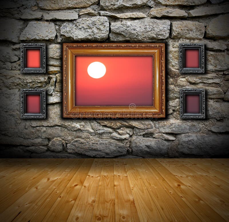 Interno di lerciume con la vista astratta al tramonto fotografia stock libera da diritti Interno di lerciume con la vista astratta al tramonto fotografia stock libera da diritti