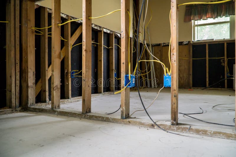 Interno di una casa sommersa di Houston immagini stock libere da diritti Interno di una casa sommersa di Houston immagini stock libere da diritti