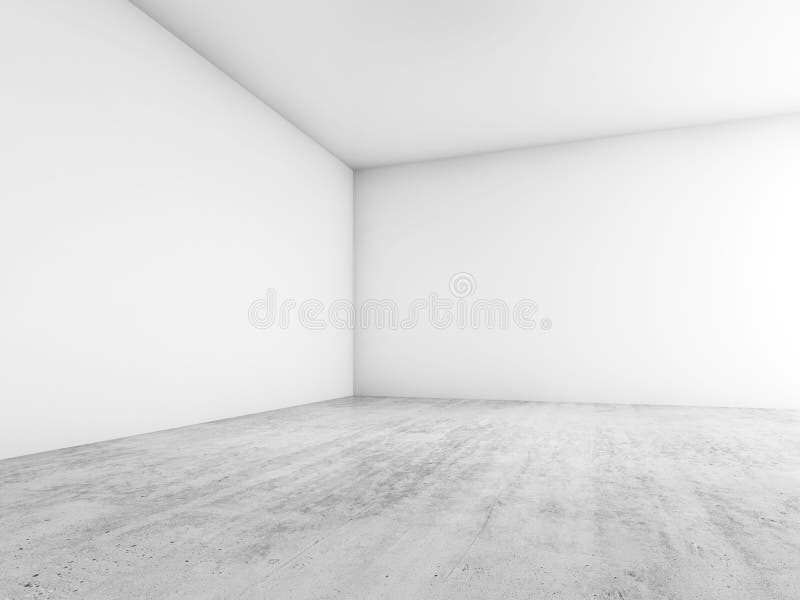 Interno vuoto astratto, angolo delle pareti bianche in bianco illustrazione vettoriale Interno vuoto astratto, angolo delle pareti bianche in bianco illustrazione vettoriale