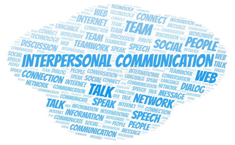 Interpersonal Communication word cloud stock illustration