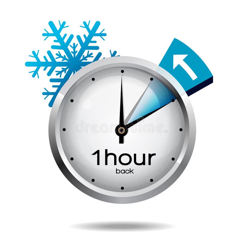 Interruptor del reloj invierno libre illustration Interruptor del reloj invierno libre illustration