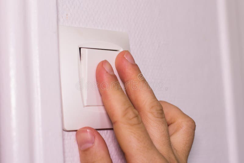 Interruptor do impulso dos dedos foto de stock