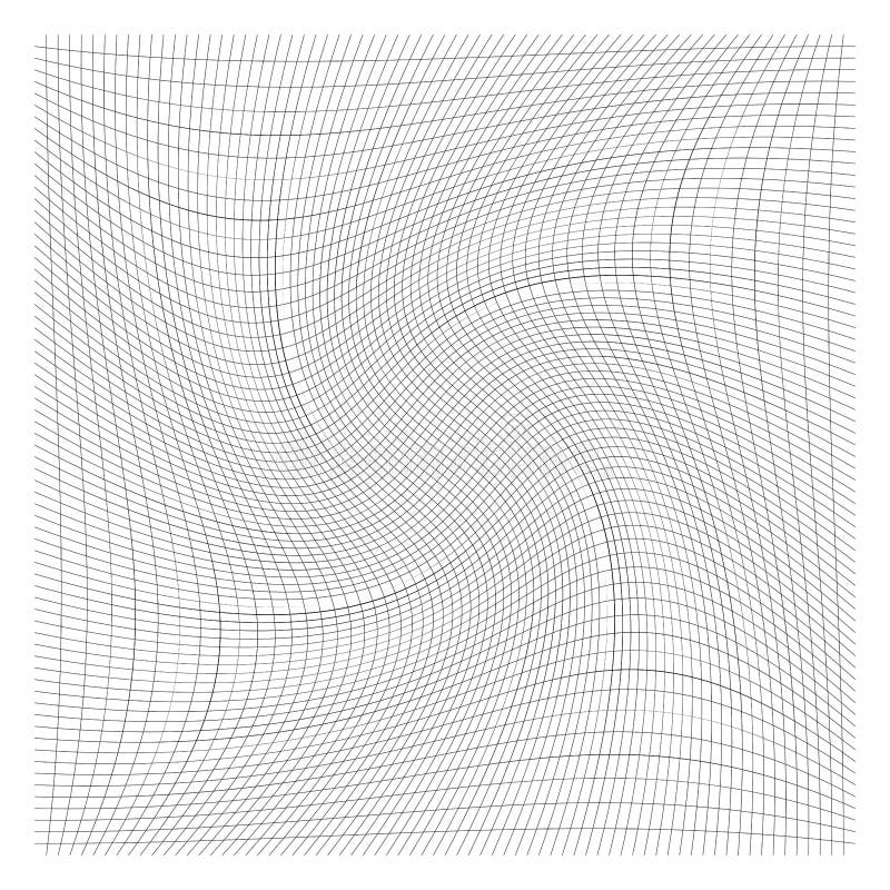 Intersecting Lines Mesh, Grid with Spirally, Rotation, Swirl, Twirl ...