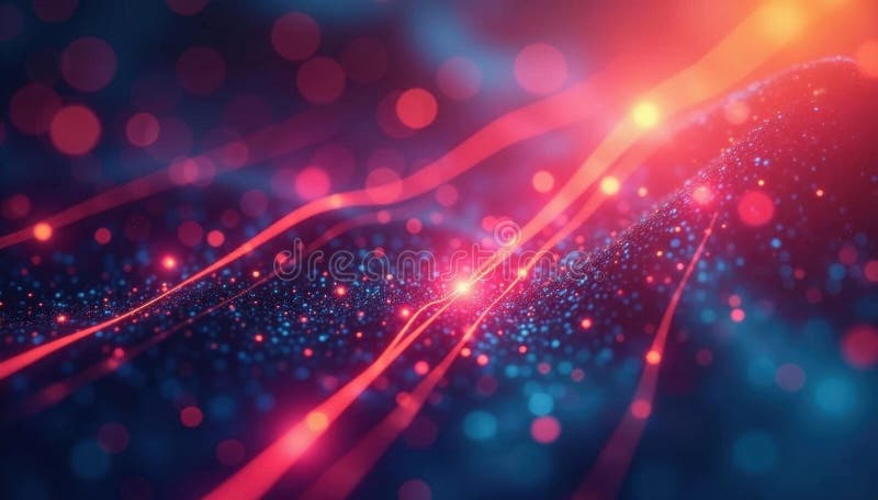 Intersecting lines, saturated hues, soft focus, vector graphics, bright colors royalty free illustration