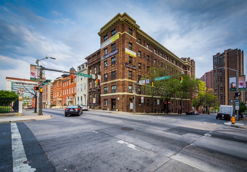 The Intersection of Cathedral and Mulberry Streets, in Downtown