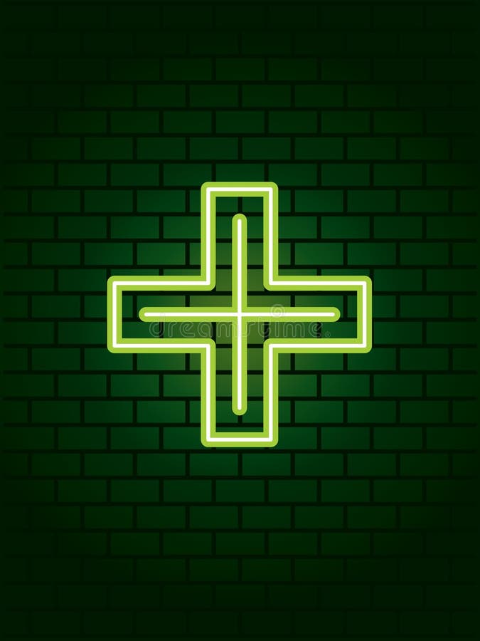 Intersekt neon medyczny ilustracja wektor