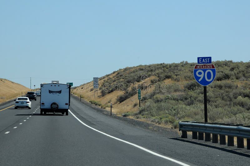 INTERSTATE 90 À WASHINGTON ÉTATS-UNIS D'AMÉRIQUE photo stock INTERSTATE 90 À WASHINGTON ÉTATS-UNIS D'AMÉRIQUE photo stock