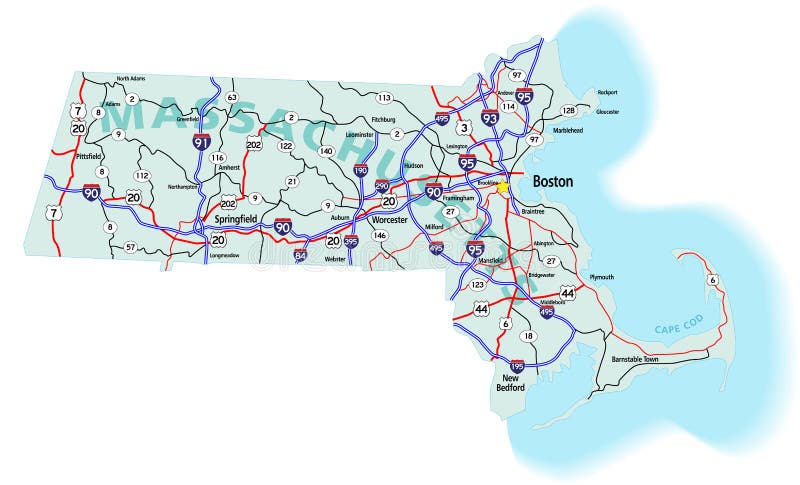 interstate översiktsmassachusetts tillstånd vektor illustrationer interstate översiktsmassachusetts tillstånd vektor illustrationer