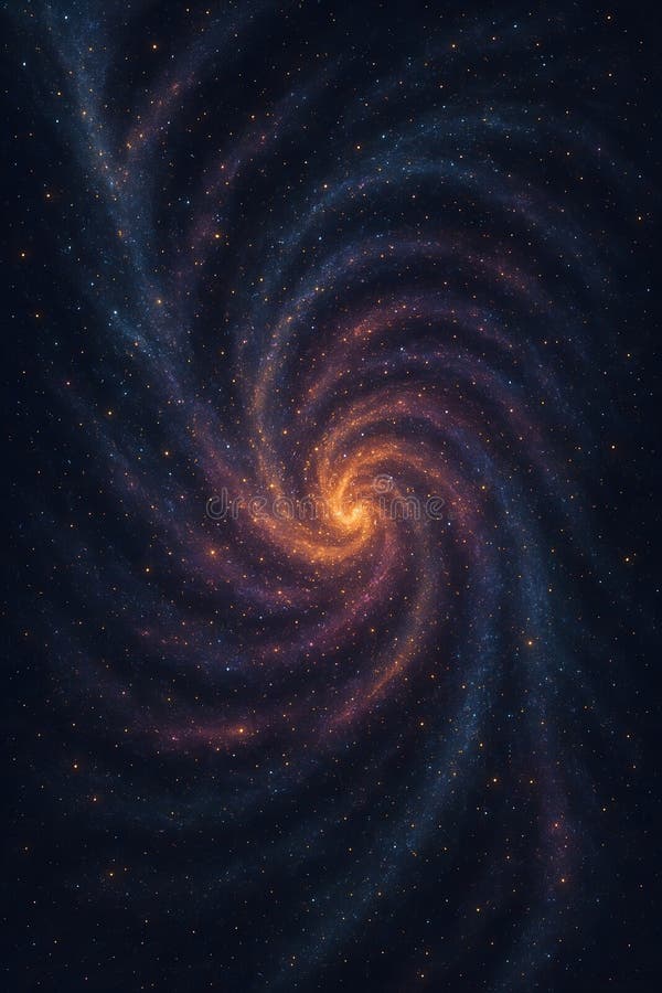Cosmic Dust Swirl Abstract Space Texture stock illustration
