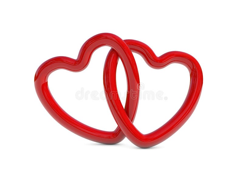 Love Nature Wood Rings Heart Shaped Symbol Stock Illustration