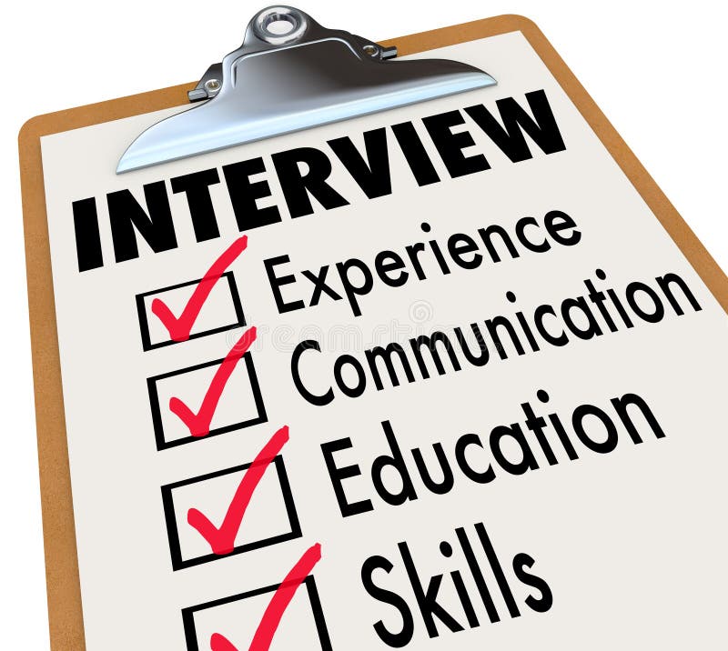 Interview-Checkliste Job Candidate Requirements