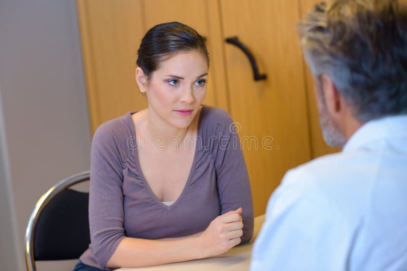 Interview in office stock photo