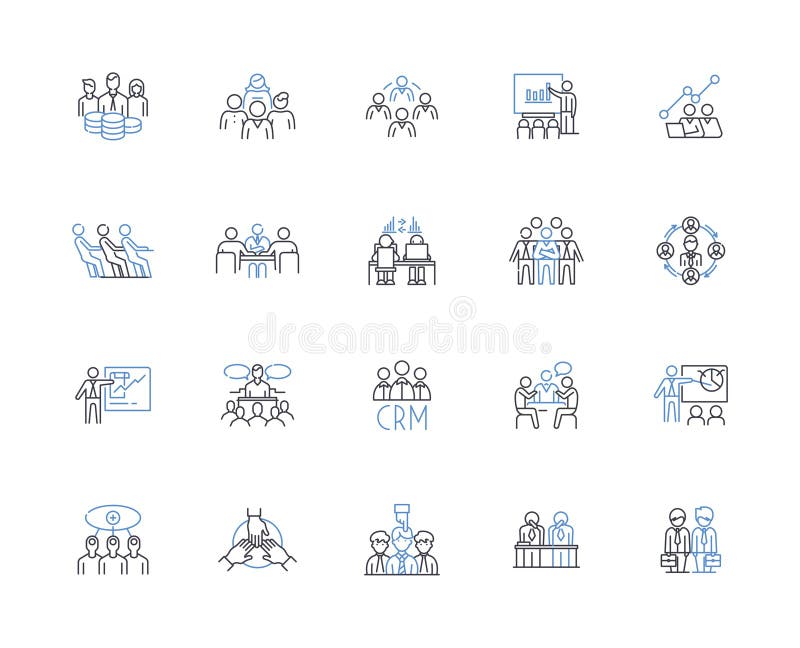 Interview line icons collection. Questions, Responses, Dialogue, Preparation, Anxiety, Impressions, Communication vector vector illustration