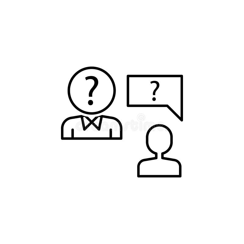 Interview-Symbol Element des Interviewbilds stock abbildung