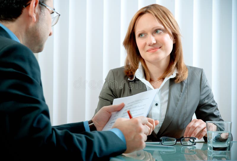 Intervista di job immagini stock