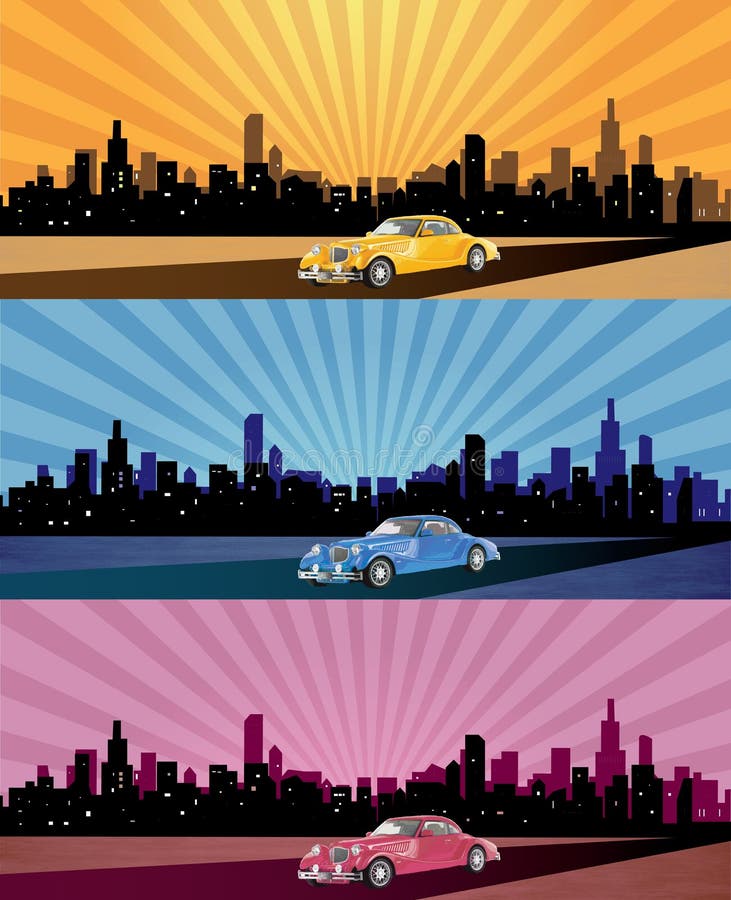 Intestazione di Web di panorama della città royalty illustrazione gratis Intestazione di Web di panorama della città royalty illustrazione gratis