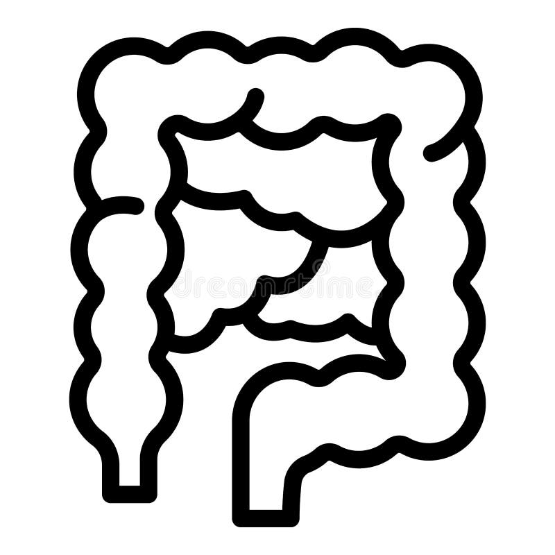 Small Intestine Icon Blue Vector Stock Vector - Illustration of biology ...