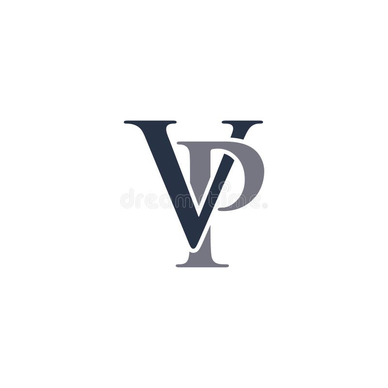 Dance Floor Monogram, VP Initials Logo – Elegant Quill