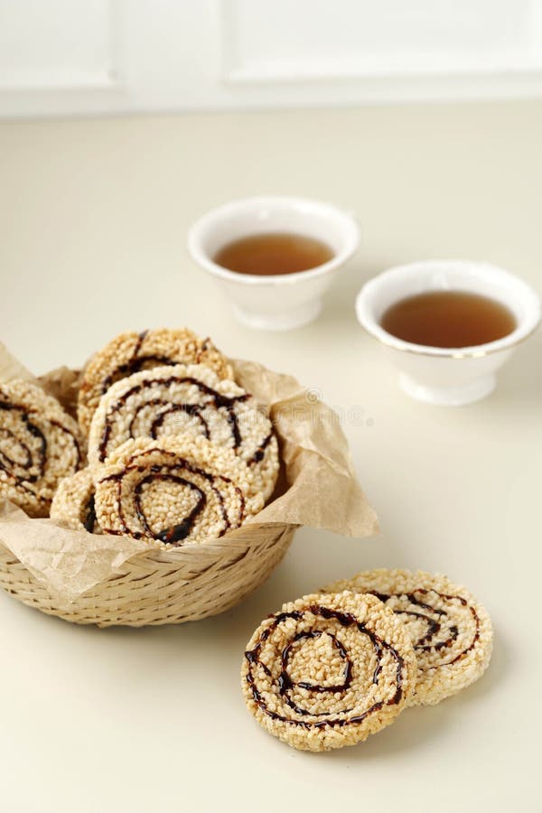 Intip madu ή brown sugar rengginang στοκ εικόνα με δικαίωμα ελεύθερης χρήσης