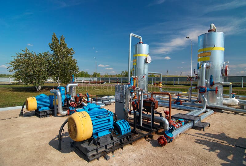 Indústria de processamento de gás fotografia de stock royalty free