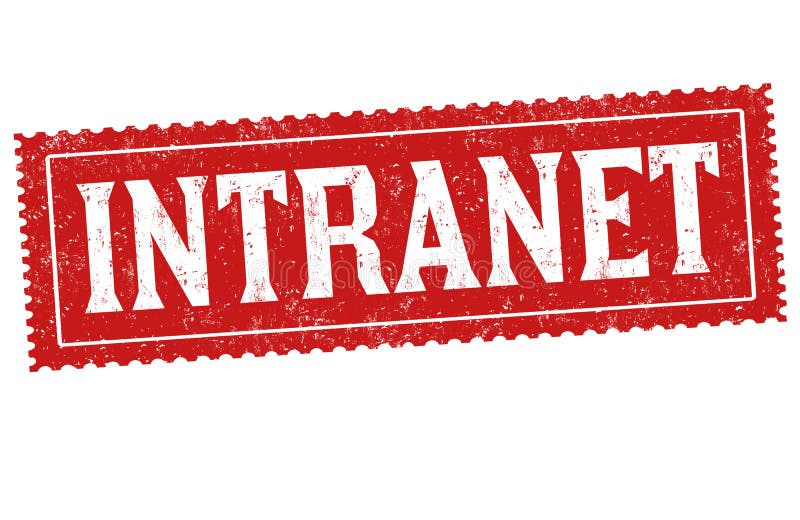 Intranet sign or stamp stock illustration