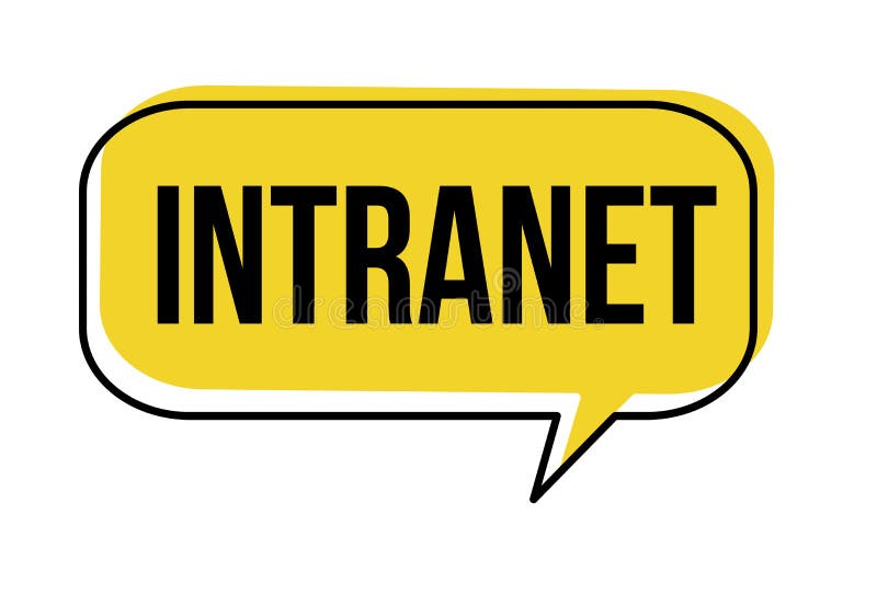 Intranet speech bubble royalty free illustration