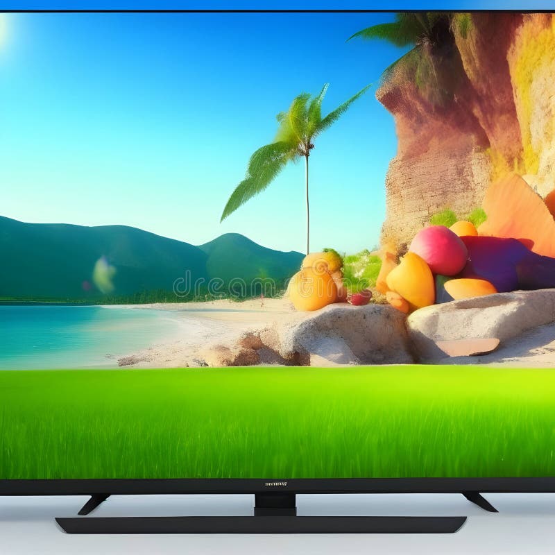 Intrattenimento coinvolgente : elevare l'esperienza visiva con la nuova tecnologia smart tv illustrazione vettoriale