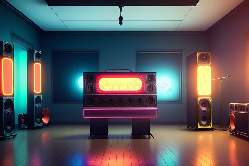 Intrattenimento coinvolgente : sonoro sonoro home theatre royalty illustrazione gratis