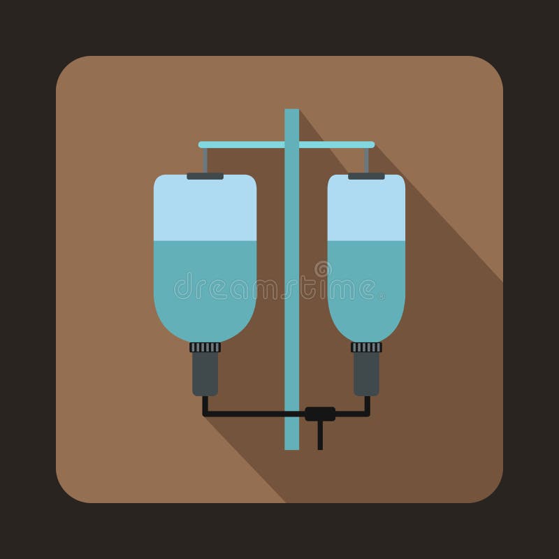 Intraveneus infusiepictogram, vlakke stijl royalty-vrije illustratie Intraveneus infusiepictogram, vlakke stijl royalty-vrije illustratie