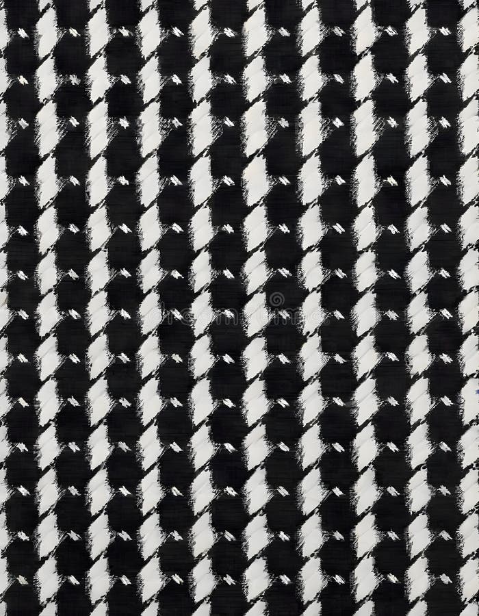 Intricate abstract black and white pattern featuring a repeating geometric design with sharp contrasts and dynamic shapes stock illustration